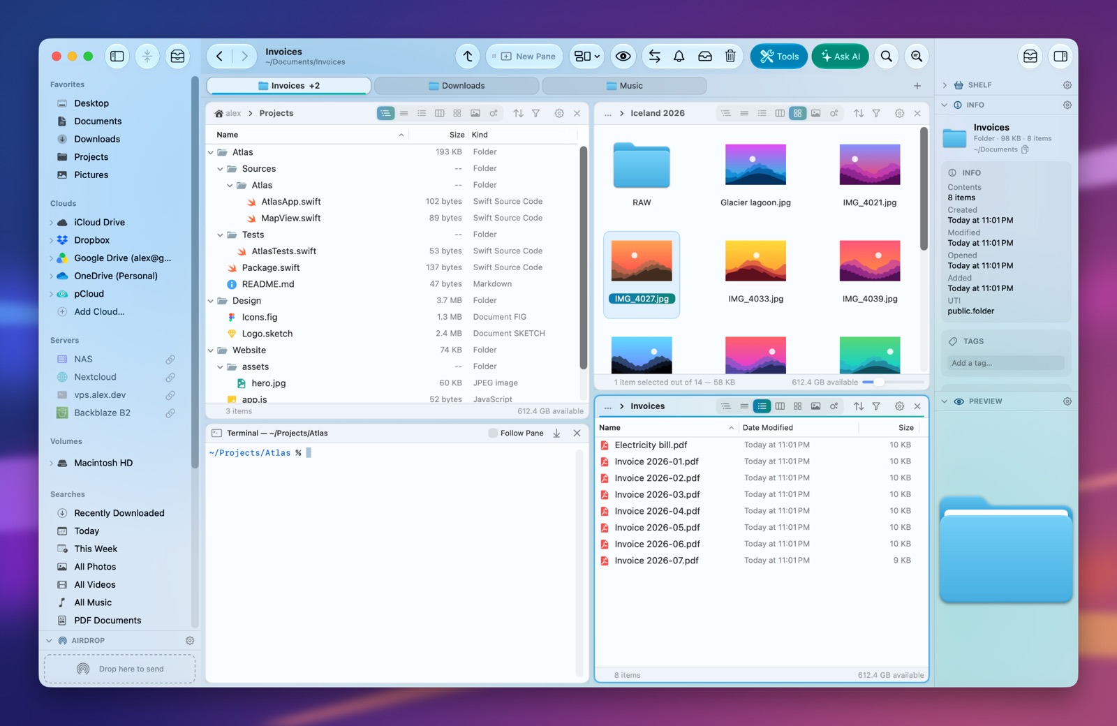 Folia Files in the Ocean theme